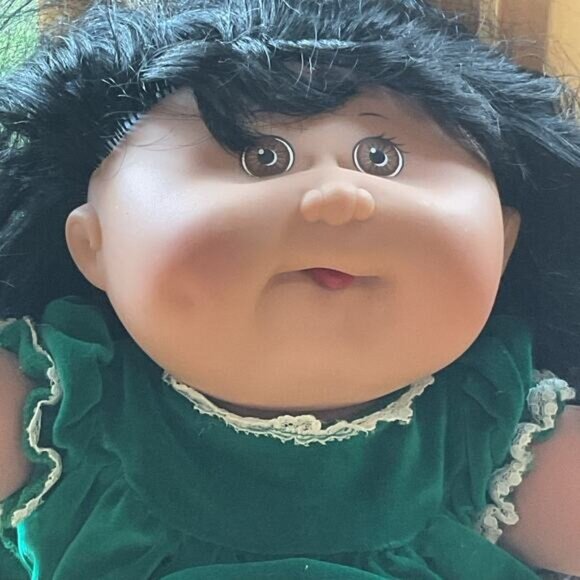 Mattel’s First Edition CPK 13" Doll Baby Green Dress Cabbage Patch Kids - Picture 2 of 13